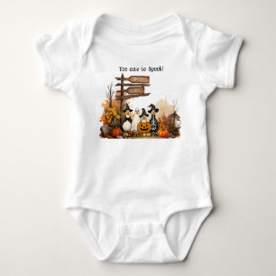 Four Ducks in Costumes-Too Cute To Spook T-Shirt Baby Bodysuit