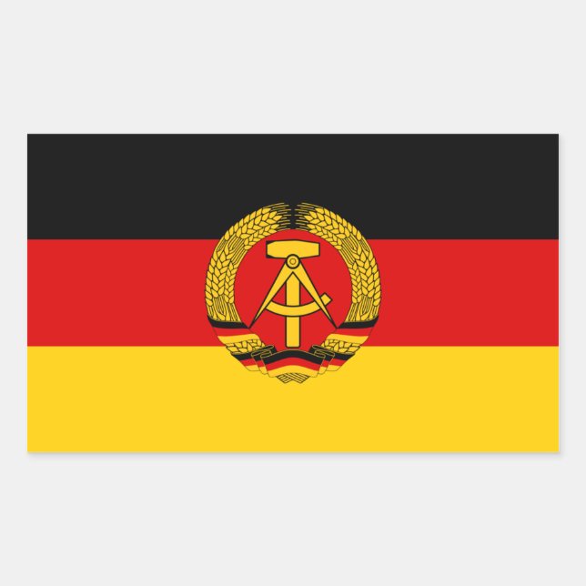 FOUR East Germany Flag Rectangular Sticker (Front)