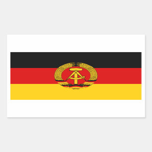 FOUR East Germany Flag Rectangular Sticker