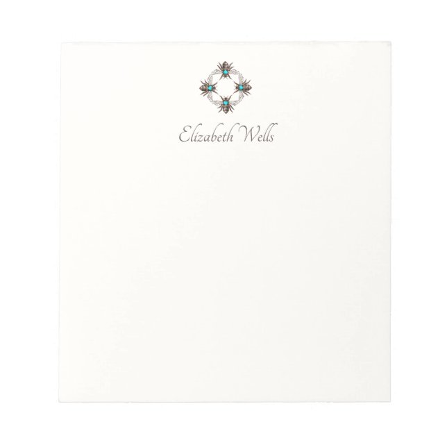 Four Elegant Bees Personalized  Notepad (Front)