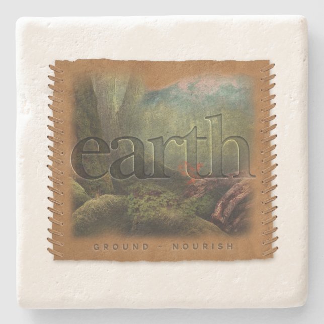 Four Elements - Earth. - Coaster (Front)
