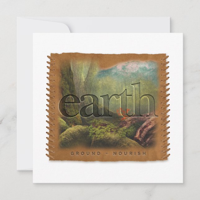 Four Elements - EARTH - Personalised Notecard (Front)