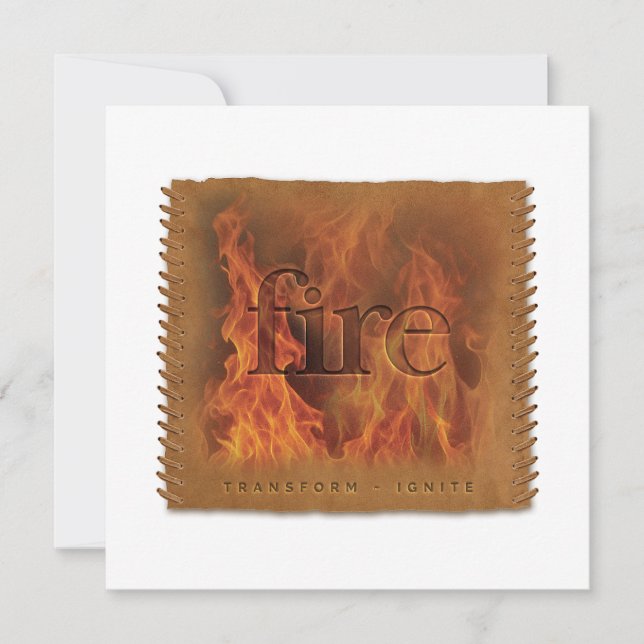 Four Elements - FIRE - Personalised Notecard (Front)