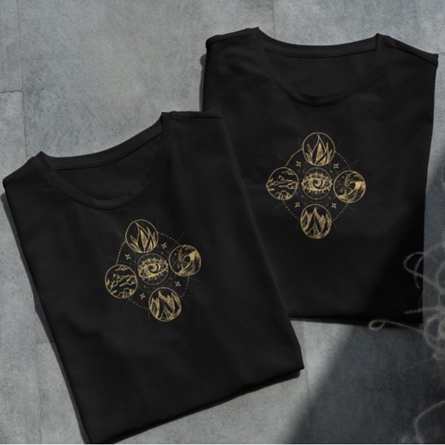 Four Elements Nature Hand Drawn   T-Shirt (Creator Uploaded)