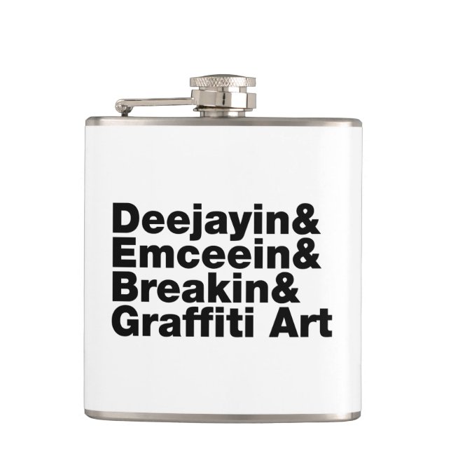 Four Elements of Hip Hop Hip Flask (Front)
