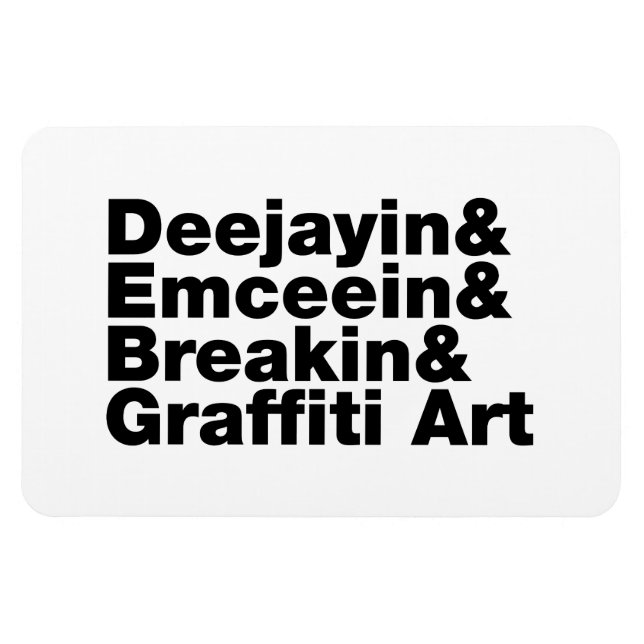 Four Elements of Hip Hop Magnet (Horizontal)