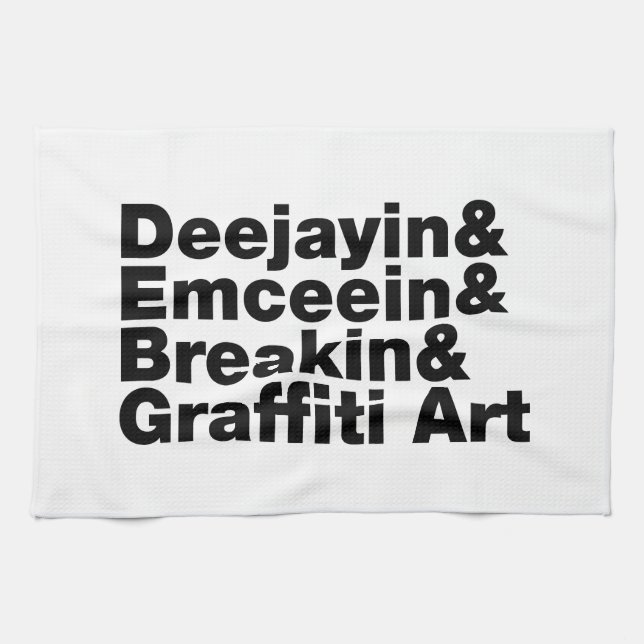 Four Elements of Hip Hop Tea Towel (Horizontal)
