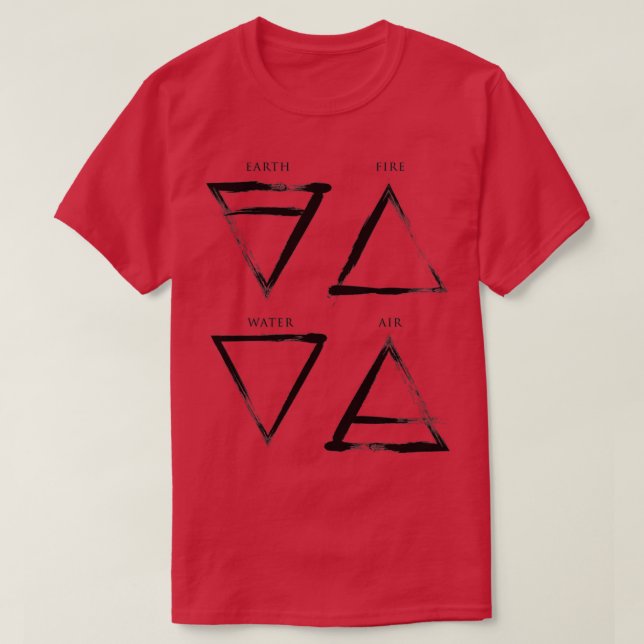 Four Elements Vintage Black Classic TShirt (Design Front)