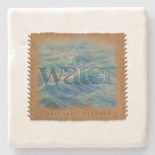 Four Elements - Water - Limestone Coaster