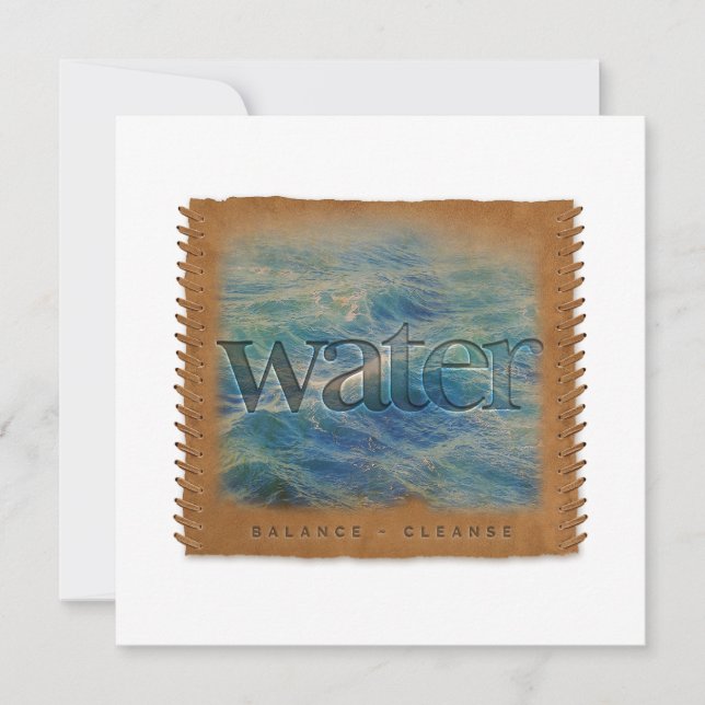 Four Elements - WATER - Personalised Notecard (Front)