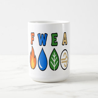 Four Elements Yellow Typography - Nature Energy Mi Coffee Mug