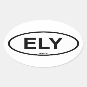 FOUR Ely, Nevada Oval Sticker