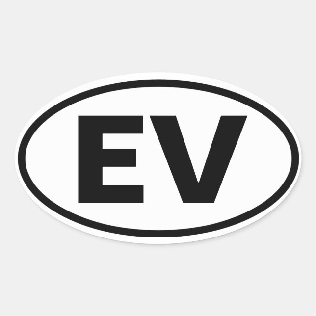 FOUR Elysian Valley "EV" Oval Sticker (Front)