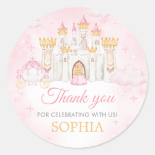 Four Ever a Princess Birthday Party Classic Round Sticker