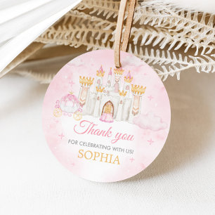 Four Ever a Princess Birthday Party Round Favour Tags