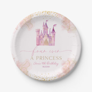 Four Ever A Princess Castle 4th Birthday Party Paper Plate