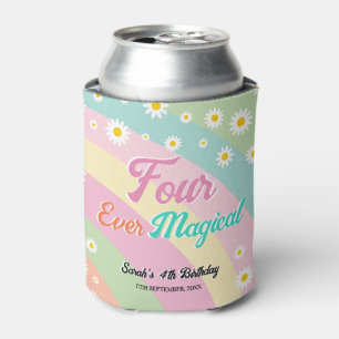 Four Ever Magical Groovy Fourth Birthday  Can Cooler