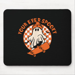 Four Ever Spooky 4th Birthday Halloween Skateboard Mouse Mat