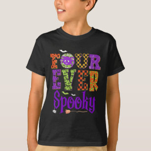 Four Ever Spooky Ghost Halloween 4th Birthday Part T-Shirt