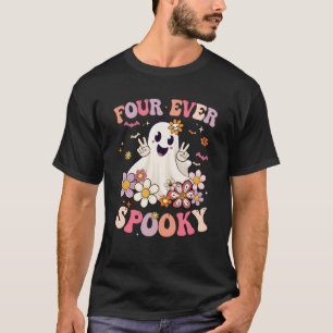 Four Ever Spooky Halloween 4th Birthday Party Deco T-Shirt