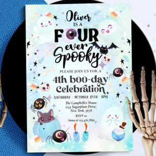 Four ever Spooky Halloween Ghost  Invitation