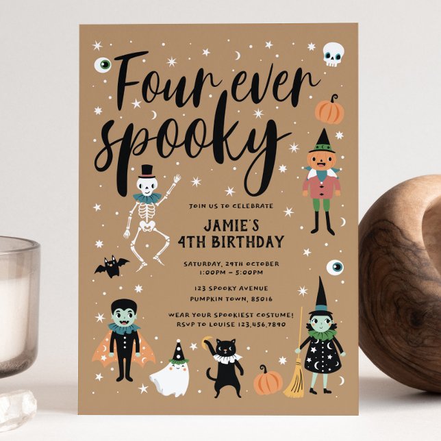 Four Ever Spooky Halloween Invitation (Creator Uploaded)