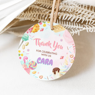 Four Ever Sweet Birthday Party Round Favour Tags