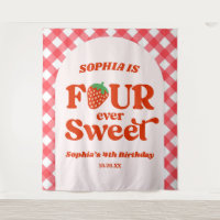 Four Ever Sweet Strawberry 4th Birthday Party