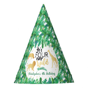 Four Ever Wild Boys 4th Birthday Party Hat