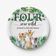 Four Ever Wild Jungle Zoo Safari Kids Birthday 4th