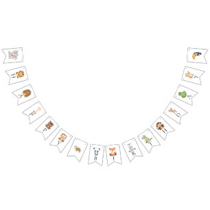 Four ever wild safari 4th birthday bunting