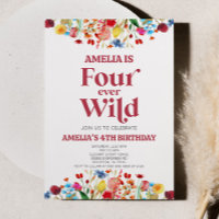 Four Ever Wild Wildflower 4th Birthday Party