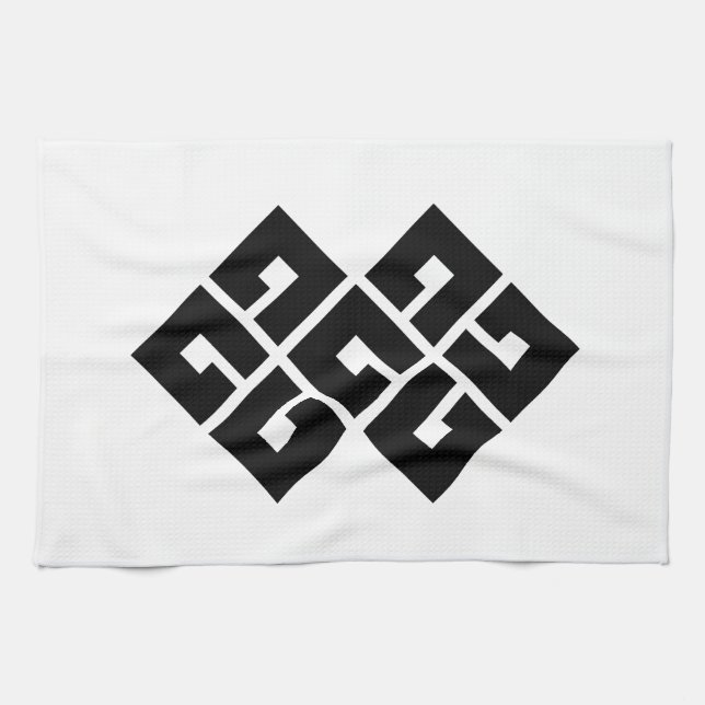 Four-Eye Knot Double Tea Towel (Horizontal)