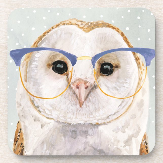 Four-Eyed Forester | Wise Owl Coaster (Front)
