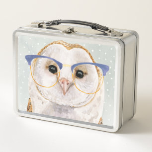 Four-Eyed Forester   Wise Owl Metal Lunch Box