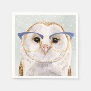 Four-Eyed Forester   Wise Owl Napkin