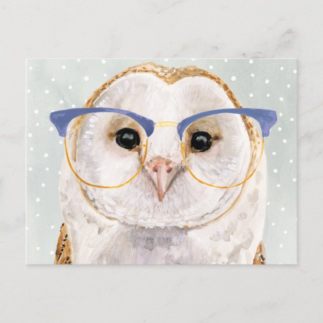 Four-Eyed Forester | Wise Owl Postcard (Front)