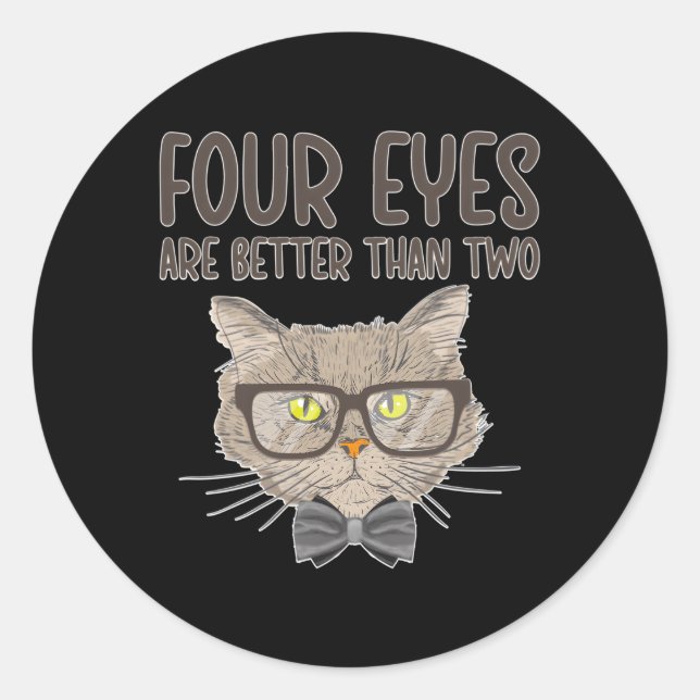 Four Eyes Optician Opticianry Opticians Classic Round Sticker (Front)