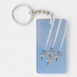 Four F-16 Thunderbirds fly in close formation Key Ring