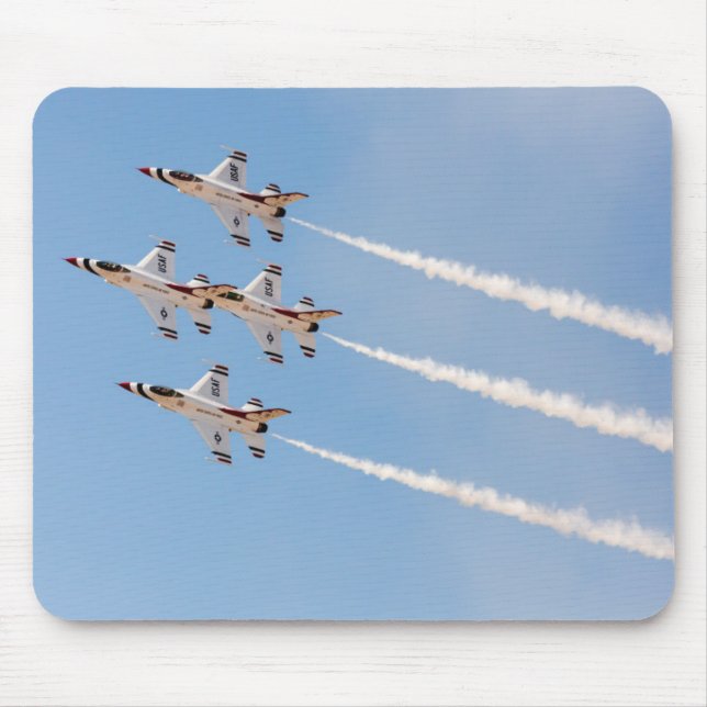 Four F-16 Thunderbirds fly in close formation Mouse Mat (Front)