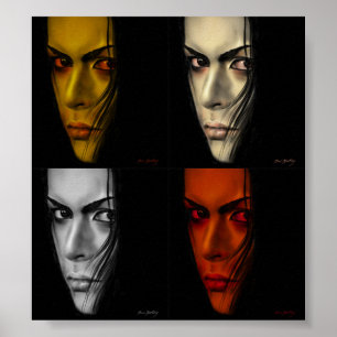 Four Faces Poster