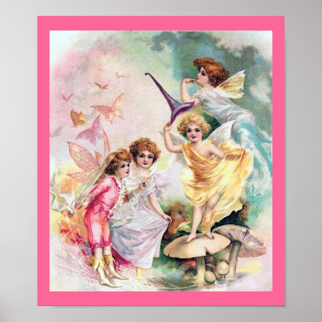 Four Fairies in Butterflyland Poster (Front)