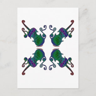 FOUR FANCY FIDDLES POSTCARD