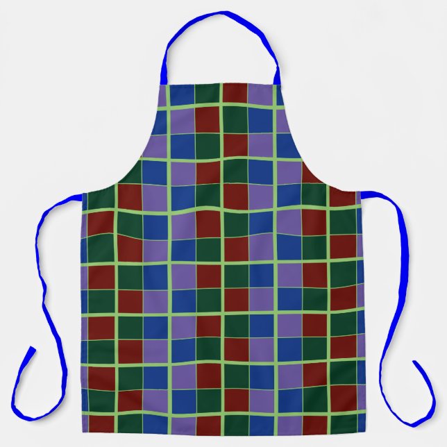 Four Fandom Colours Chequered Apron (Front)