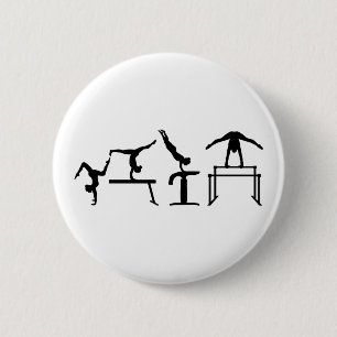 Four fight Quadrathlon Gymnastics 6 Cm Round Badge