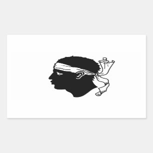 FOUR Flag of Corsica Rectangular Sticker