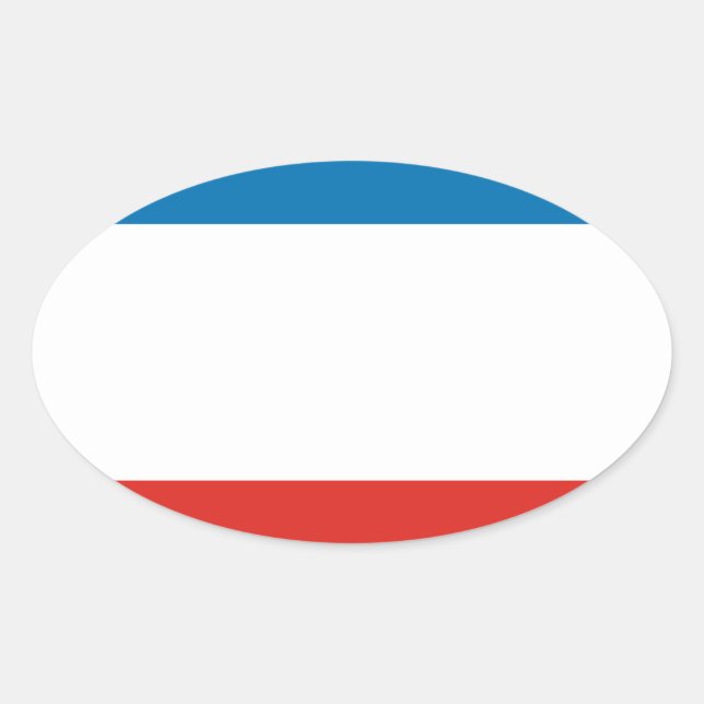 FOUR Flag of Crimea Oval Sticker (Front)