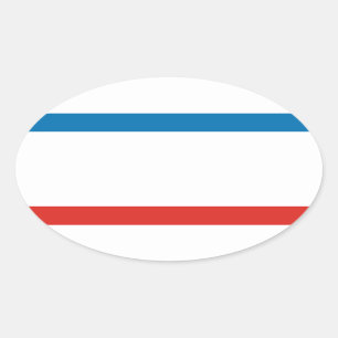 FOUR Flag of Crimea Oval Sticker