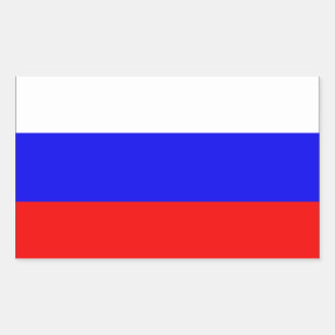 FOUR Flag of Russia Rectangular Sticker