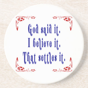 Four Flowers God Said Coaster
